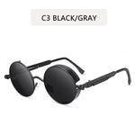 2022 Retro Steampunk Sunglasses Men Women Luxury Brand  Vintage Round Sun Glasses Metal Glasses Fashion Driving Goggle UV400