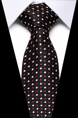 Luxury Wedding Ties 7.5cm Men&#39;s Classic Tie Silk Jacquard Woven Tie Set Business Necktie Accessories Men Necktie