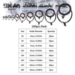 Fishing Rod Guide 50~120Pcs Stainless Steel Ceramics Rings Rod Repair Kit Spinning Casting Mixed Size Replacement Accessories