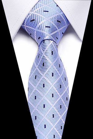 Luxury Wedding Ties 7.5cm Men&#39;s Classic Tie Silk Jacquard Woven Tie Set Business Necktie Accessories Men Necktie