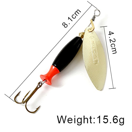 FISH KING Spinner Lure Bait Long Cast 18g 24g Spoon Lures pike Metal Fishing Lure Bass Hard Bait With Hooks