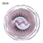 1Pair Self-adhesive False Eyelashes 3 Seconds to Wear No Glue Needed Faux Mink Lashes Extension Curly Thick Wispy Eyelash Makeup