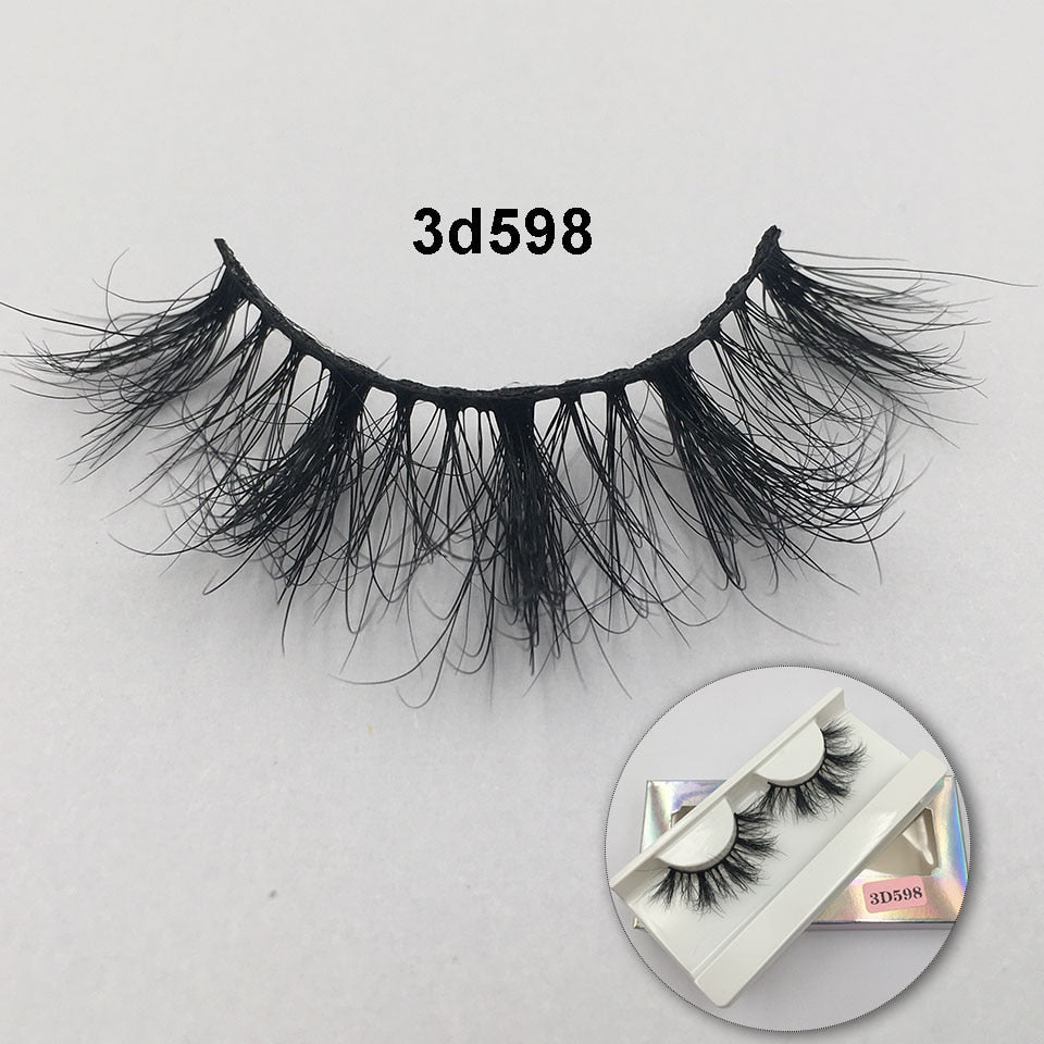 RED SIREN Fluffy Mink Lashes Short Messy Wispy Natural Eyelashes 10mm-18mm Hamdmade Real 3D Mink Eyelashes Makeup False Lashes