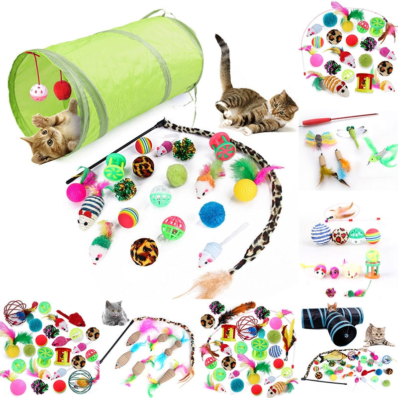 Pets Cat Toys Mouse Shape Balls Shapes Kitten Love New Pet Toy 21 Set Cat Channel Funny Cat Stick Mouse Supplies Value Bundle