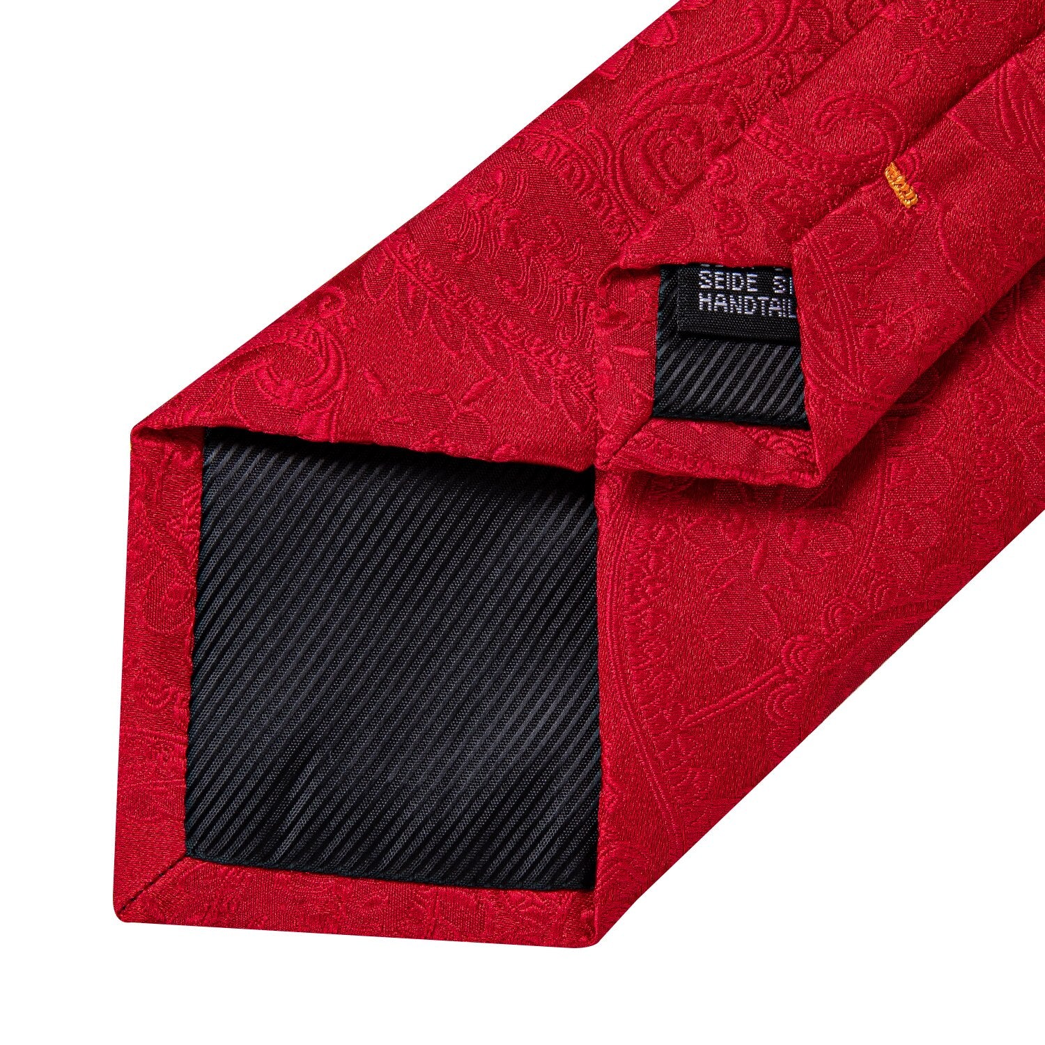 New Design Wedding Men Tie Red  Solid Striped Paisley Neckties For Men Business Dropshipping DiBanGu Hanky Cufflinks Tie Set
