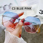 Fashion Hexagon Sunglasses Women Brand Designer Luxury Gradient Lens Sun Glasses Lady Square Oversized Shades Female Eyewear