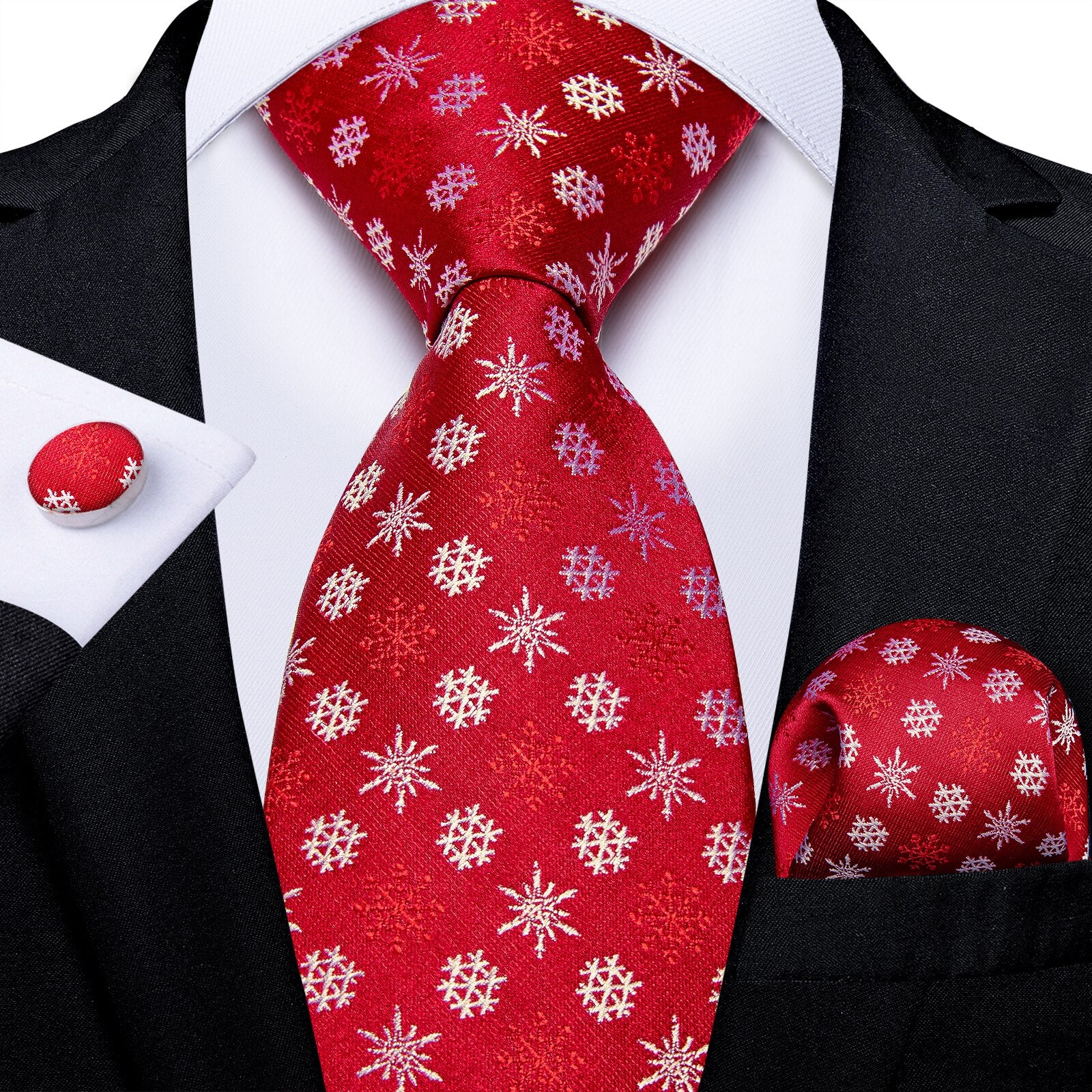 New Design Wedding Men Tie Red  Solid Striped Paisley Neckties For Men Business Dropshipping DiBanGu Hanky Cufflinks Tie Set