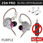 KZ ZSN Pro In Ear Earphones Hybrid technology 1BA+1DD HIFI Bass Metal Earbuds Sport Noise Cancelling Headset Monitor