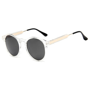 2022 Retro Round Sunglasses Women Men Brand Design Transparent Female Sun Glasses Men Oculos De Sol Feminino Lunette Soleil