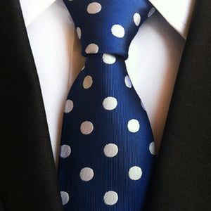 New Design Fashion Necktie Orange White Blue Polka Dot Ties for Man Business Wedding Formal NeckTie 8cm Silk Dress Gift Gravata