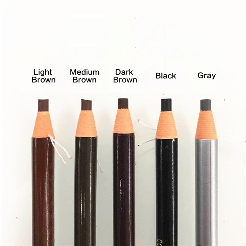 5pcs/Set Eyebrow Pencil Makeup Eyebrow Enhancers Cosmetic Art Waterproof Tint Stereo Types Coloured Beauty Tools Free Shipping