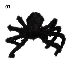 1Pcs 30cm,50cm,75cmSuper big plush spider made of wire and plush black and multicolour style for party or halloween decorations