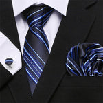 Men`s Tie Silk Red Plaid print Jacquard Woven Tie + Hanky + Cufflinks Sets For Formal Wedding Business Party Free Postage