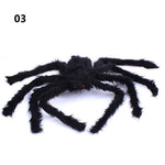 1Pcs 30cm,50cm,75cmSuper big plush spider made of wire and plush black and multicolour style for party or halloween decorations