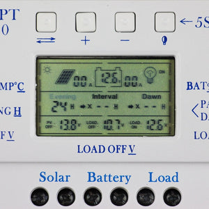 MPPT T40 40A Solar Charge Regulator 12V 24V Auto LCD Display Controller with Load Dual Timer Control for Street Light System