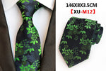 New Fashion 8cm Silk Men's Floral Tie Green Bule Jaquard Necktie Suit Men Business Wedding Party Formal Neck Ties Gifts Cravat