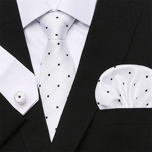 Men`s Tie Silk Red Plaid print Jacquard Woven Tie + Hanky + Cufflinks Sets For Formal Wedding Business Party Free Postage