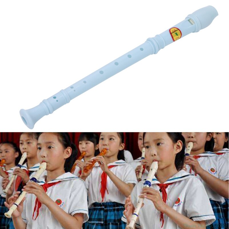 Plastic Instrument Musical Soprano Recorder Long Flute 8 Holes