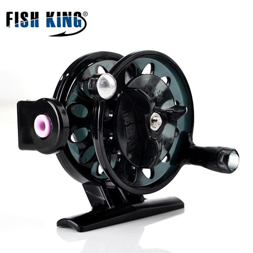 FISH KING Winter Ice Fly Fishing Rod 50/75 CM 2 Sections Fishing Rods With Fishing Wheel Reel  I Gear Tackle