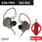 KZ ZSN Pro In Ear Earphones Hybrid technology 1BA+1DD HIFI Bass Metal Earbuds Sport Noise Cancelling Headset Monitor