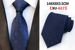 Men&#39;s Fashion Tie 8cm Silk Classic Necktie Yellow Blue Plaid Striped Flower Ties Business Wedding Mans Neckwear Gift Accessories