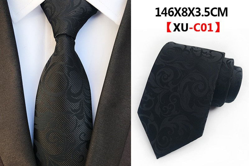 New Fashion 8cm Silk Men's Floral Tie Green Bule Jaquard Necktie Suit Men Business Wedding Party Formal Neck Ties Gifts Cravat