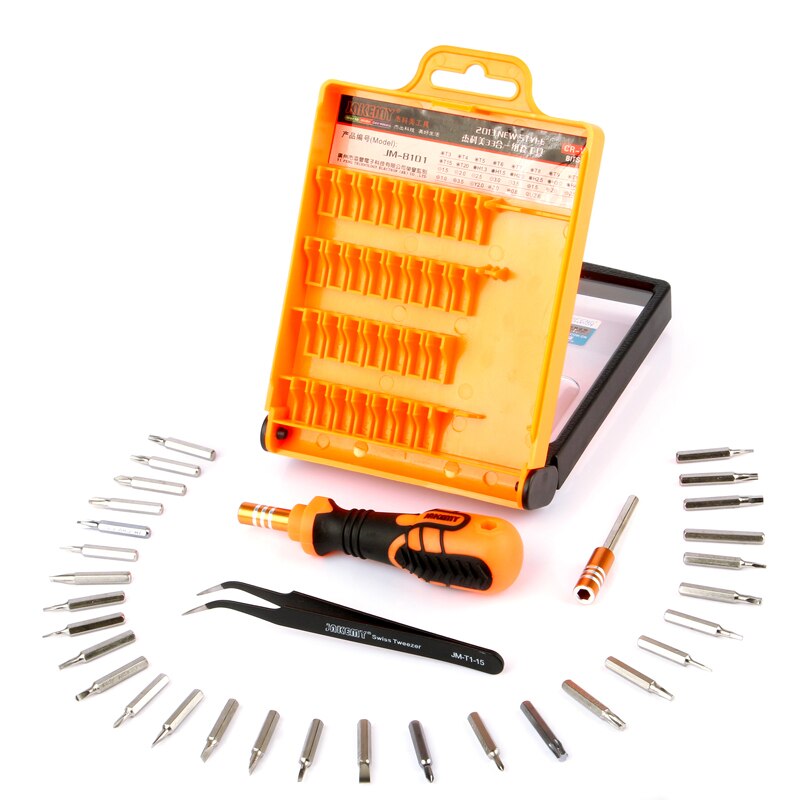 JAKEMY 33 in 1 Precision Screwdriver Set Magnetic Torx Bits Screw Driver Tournevis for Electronic Repair Tools Kit