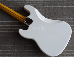 top quality QShelly custom 4 strings p bass vintage maple neck tortoise pickguard electric bass guitar musical instruments shop