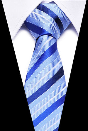 Luxury Wedding Ties 7.5cm Men&#39;s Classic Tie Silk Jacquard Woven Tie Set Business Necktie Accessories Men Necktie