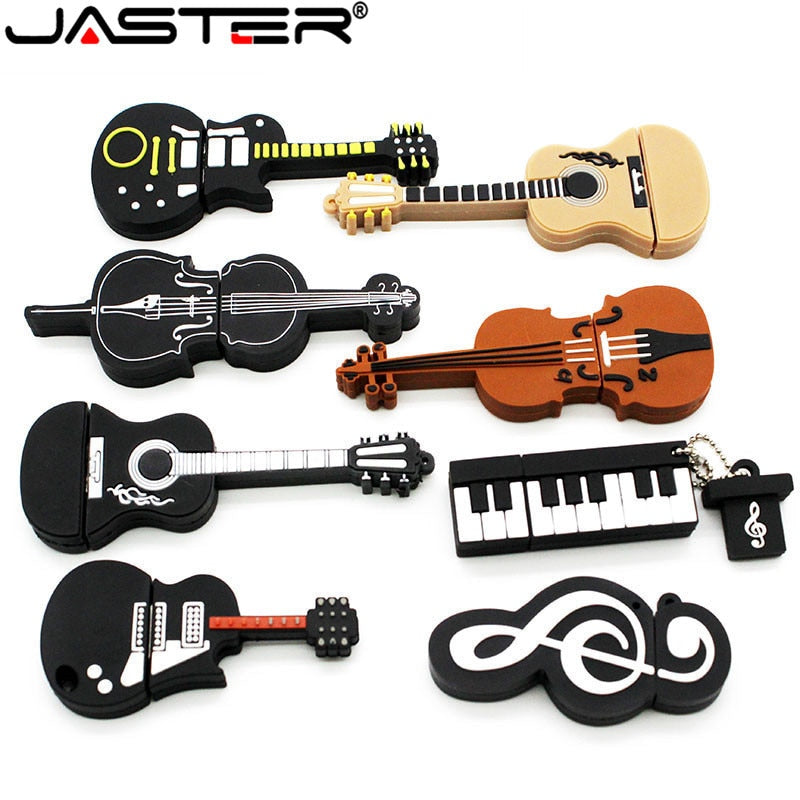 JASTER Music note pen drive  musical instrument usb flash drive pendrive 4GB 8GB 16GB 32GB cartoon memory stick U disk gift