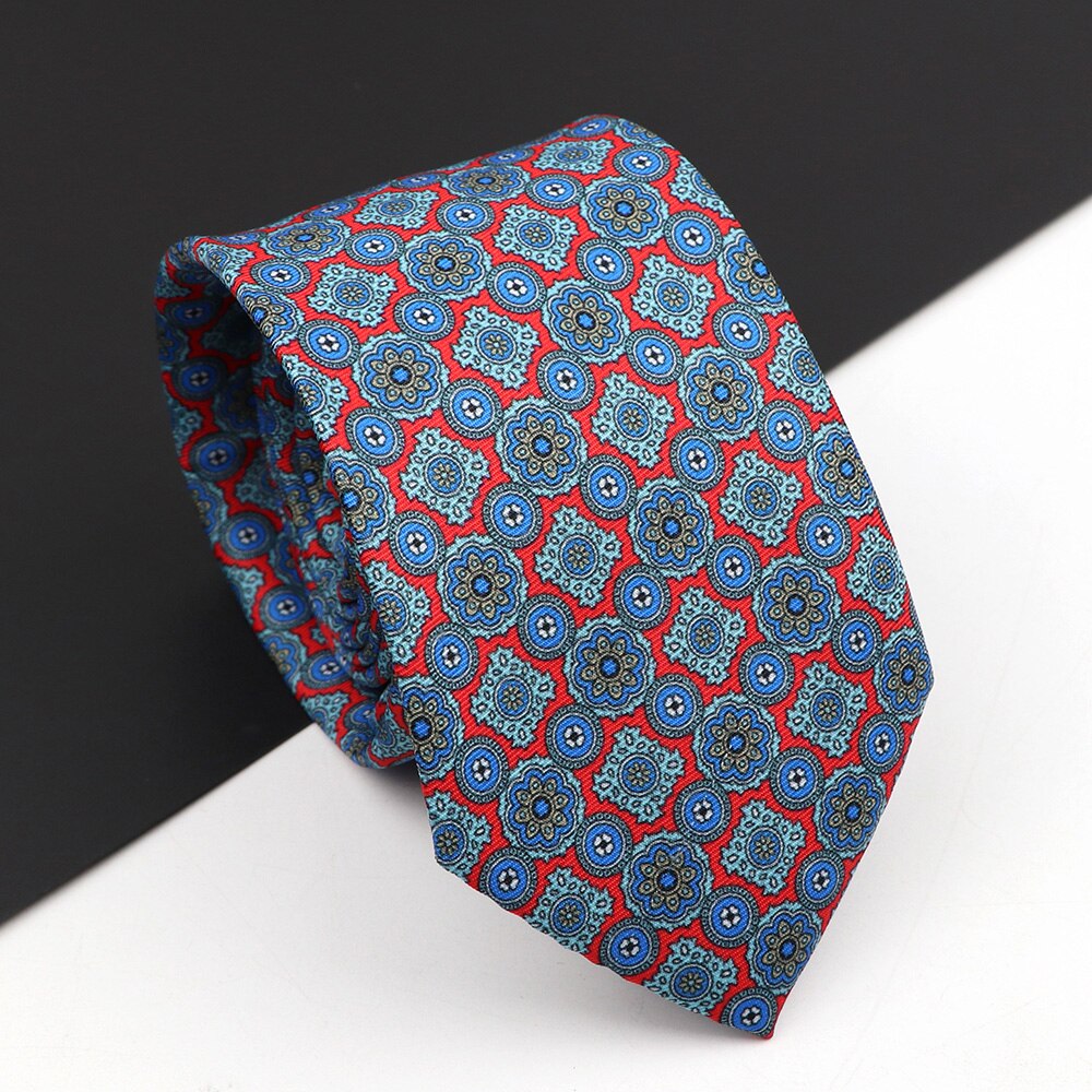 Novelty Ties Men&#39;s Formal 7cm Soft Silk Necktie Paisley Floral Dots Business Wedding Neck Tie Gravatas Daily Wear Accessory Gift