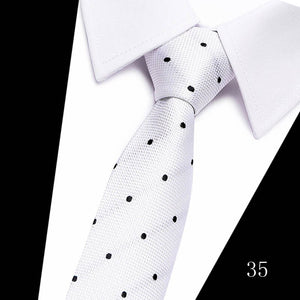 Classic 7cm Ties for Man Silk Tie Luxury Striped Plaid Checks Business Neck Tie for Men Suit Cravat Wedding Party Neckties