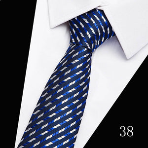 Classic 7cm Ties for Man Silk Tie Luxury Striped Plaid Checks Business Neck Tie for Men Suit Cravat Wedding Party Neckties