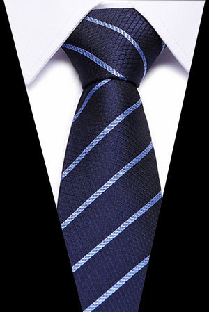 Luxury Wedding Ties 7.5cm Men&#39;s Classic Tie Silk Jacquard Woven Tie Set Business Necktie Accessories Men Necktie