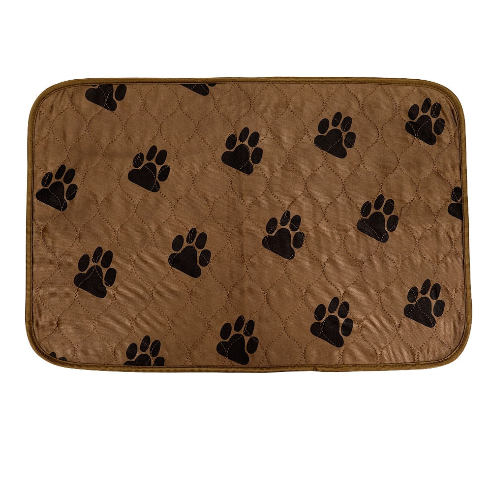 Reusable Pet Urine Pad Washable Dog Cat Diaper Mat 3 Layer Absorbent Dogs Diapers Pads Bone Paw Print For Sofa Bed Floor