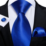 DiBanGu Men Tie Solid Pink Color Formal Wedding Necktie Silk Jacquard Woven Tie Handkerchief Cufflinks For Men Business Suit