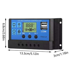 New 30A PWM Solar Charge Controller 12/24V Auto PWM LCD DualUSB 5V Output Solar Cell Panel Regulator Home BatteryCharger New 30