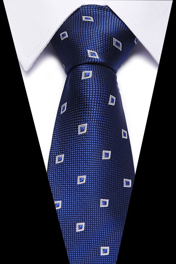 Luxury Wedding Ties 7.5cm Men&#39;s Classic Tie Silk Jacquard Woven Tie Set Business Necktie Accessories Men Necktie