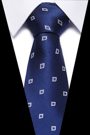 Luxury Wedding Ties 7.5cm Men&#39;s Classic Tie Silk Jacquard Woven Tie Set Business Necktie Accessories Men Necktie