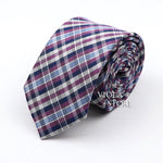 Classic Plaid Polyester Necktie 7cm Fashion Young Male Office Tie Party Daily Casual Suit Striped Cravat Top Men Gift Accessory