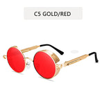 2022 Retro Steampunk Sunglasses Men Women Luxury Brand  Vintage Round Sun Glasses Metal Glasses Fashion Driving Goggle UV400