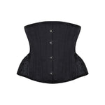 Burvogue Underbust Steampunk Corset Waist Control Gothic Corsets Cincher with Curved Hem Bustiers Embroidery Short Waist Trainer
