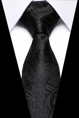 Luxury Wedding Ties 7.5cm Men&#39;s Classic Tie Silk Jacquard Woven Tie Set Business Necktie Accessories Men Necktie