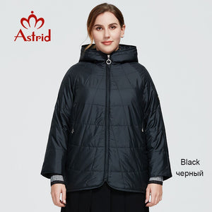 Astrid 2022 New Autumn Winter Women&#39;s coat women Windproof warm parka Plaid fashion Jacket hood Plus size female clothing 9385