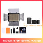 YONGNUO YN300 III YN-300 lIl 3200k-5500K CRI95 Camera Photo LED Video Light Photography lights with NP-F550 Battery & Charger