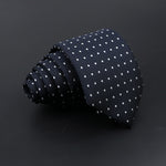 Classic Tie For Men Business Solid Color Stripe Plaid Dots 7cm Jacquard Wedding Dress Necktie Daily Wear Cravat Accessories Gift