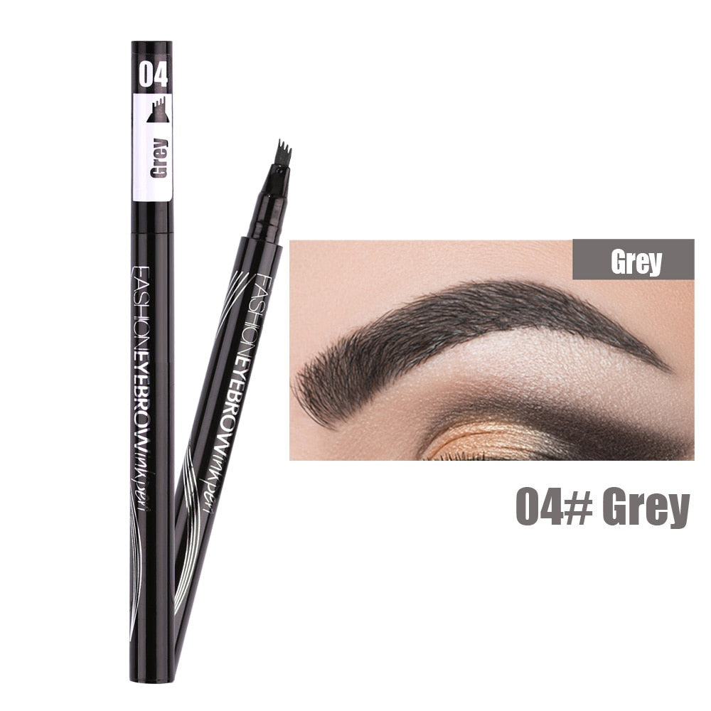 4D Imitation Ecological Eyebrows Pen Natural Waterproof Lasting 4D Hair-like Eyebrow Tattoo Pen Fine Sketch Liquid Lazy Eye Brow