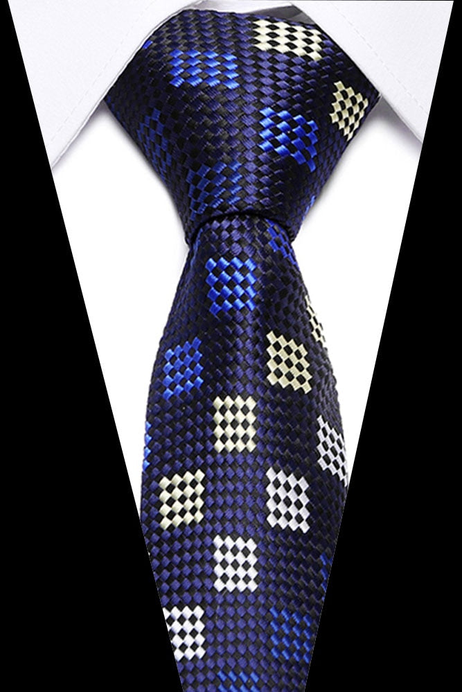 Luxury Wedding Ties 7.5cm Men&#39;s Classic Tie Silk Jacquard Woven Tie Set Business Necktie Accessories Men Necktie