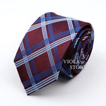 Classic Plaid Polyester Necktie 7cm Fashion Young Male Office Tie Party Daily Casual Suit Striped Cravat Top Men Gift Accessory