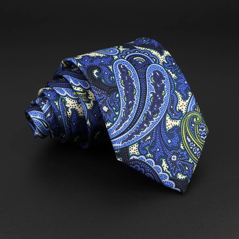 Novelty Ties Men&#39;s Formal 7cm Soft Silk Necktie Paisley Floral Dots Business Wedding Neck Tie Gravatas Daily Wear Accessory Gift